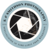 Feminine style logo for KSmithson photography featuring a camera aperture ring with a tattooed girl sitting inside of it